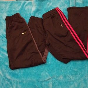2 pair of Boys Medium pants 1 Nike 1 Adidas